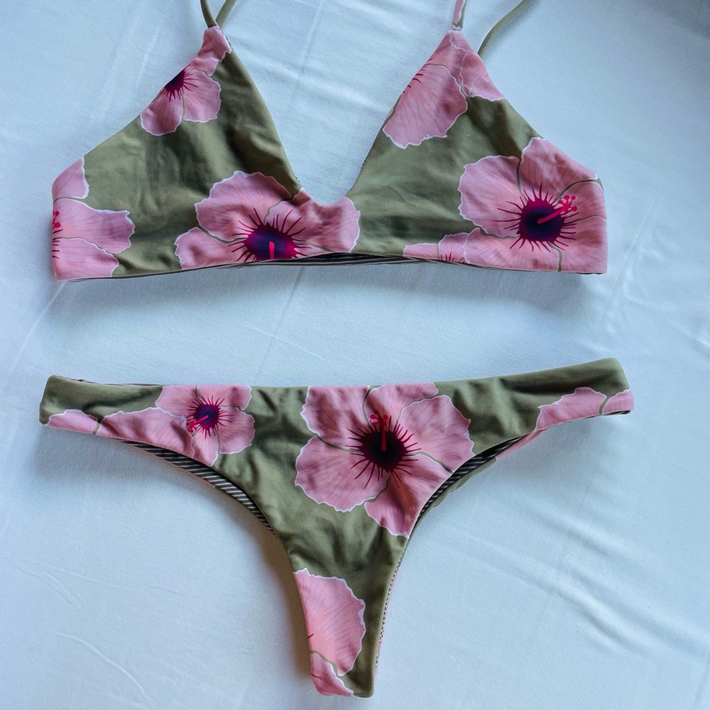 Acacia Swimwear Pink Floral Bikini